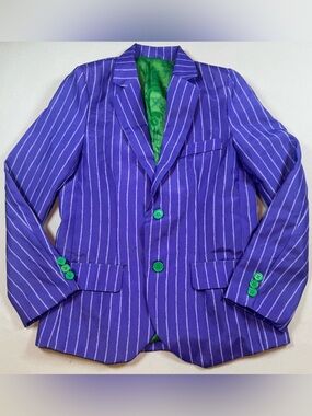 Spirit Halloween DC Joker Costume Purple Blazer Suit Jacket ONLY Child Sz Large
